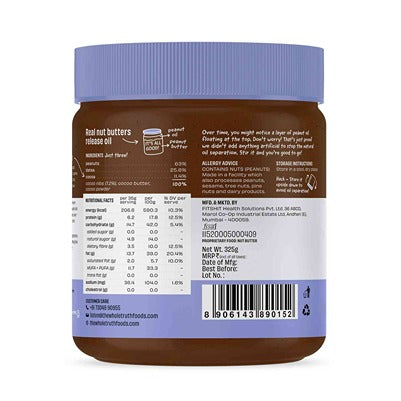 The Whole Truth Chocolate Crunchy Peanut Butter Small 325 gms