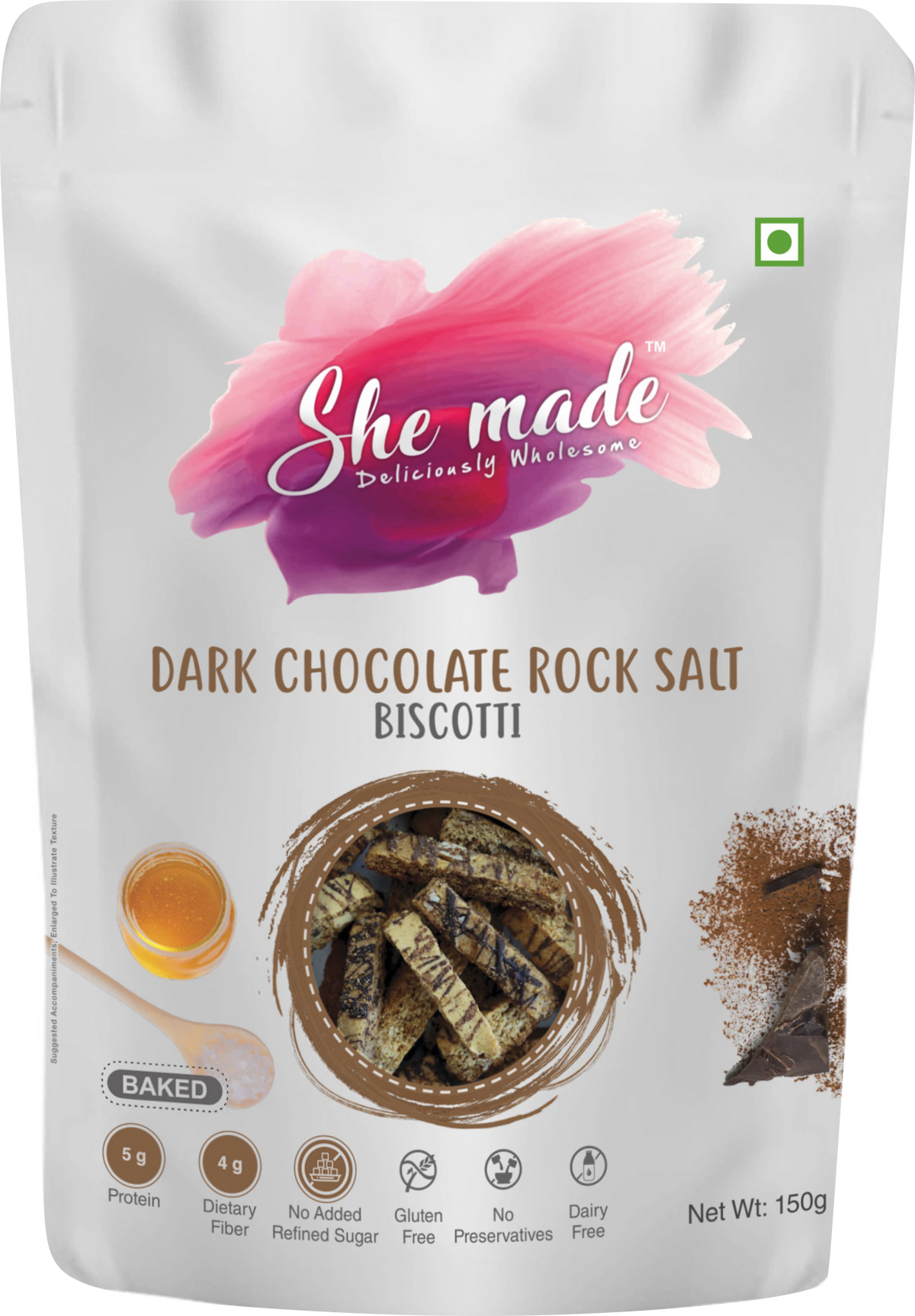 Biscotti - Dark Chocolate Rock Salt 150 gms