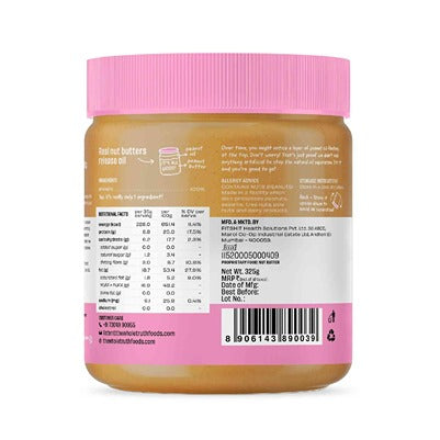 The Whole Truth Unsweetened Creamy Peanut Butter Small 325 gms