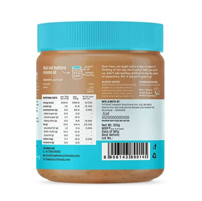 The Whole Truth Sweetened Crunchy Peanut Butter Small 325 gms