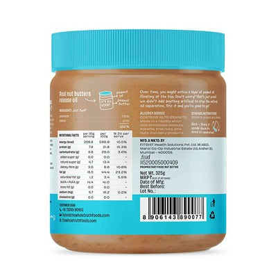 The Whole Truth Sweetened Creamy Peanut Butter Small 325 gms