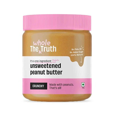 The Whole Truth Unsweetened Crunchy Peanut Butter Small 325 gms