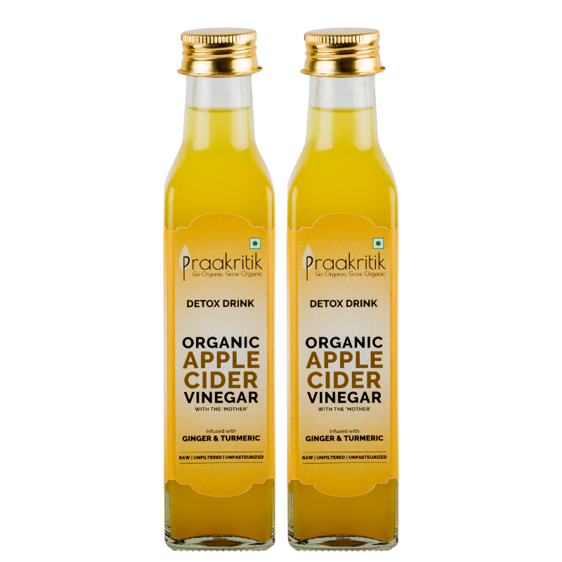 Praakritik Organic Apple Cider Vinegar with Ginger & Turmeric