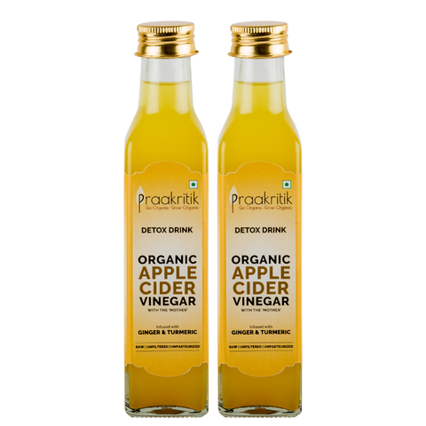 Praakritik Organic Apple Cider Vinegar with Ginger & Turmeric