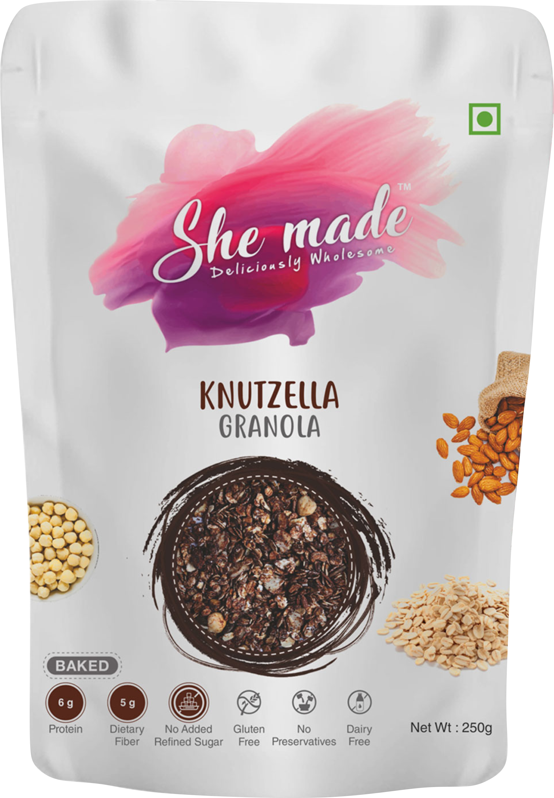 Granola - Hazelnut & Almond / Knutzella 250 gms