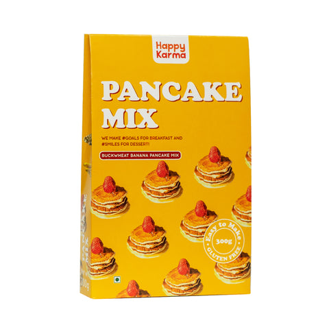 Happy Karma Pancake Mix | 300g | Buckwheat Banana Pancake Mix |Easy to make | Gluten free