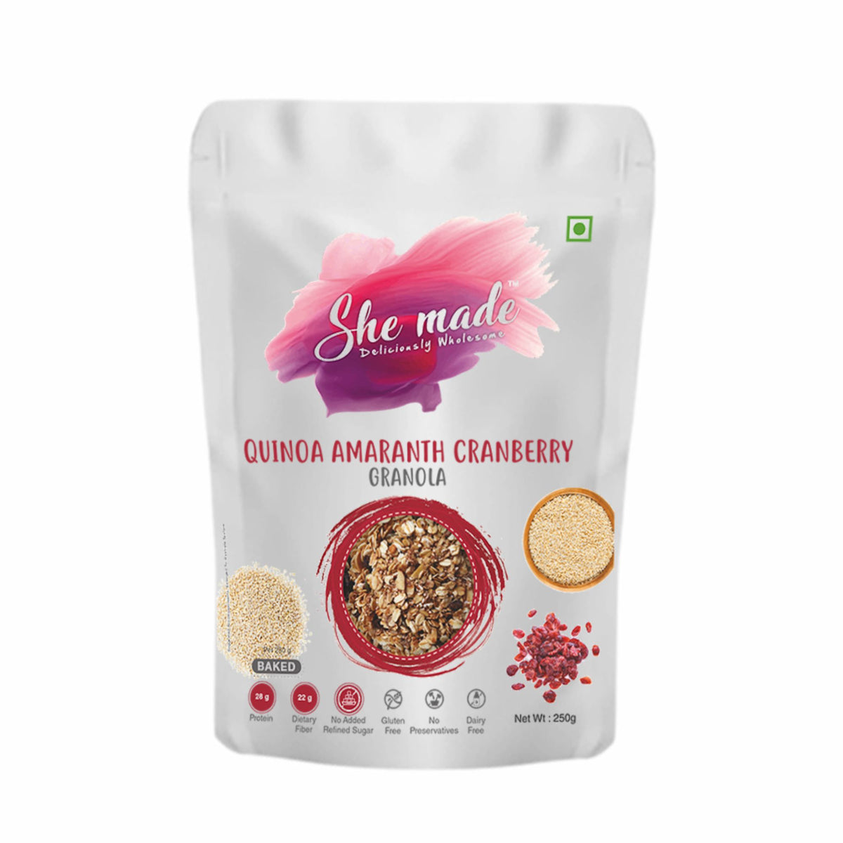 Granola - Quinoa, Amaranth Cranberry 250 gms